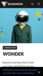 Roadshow – Win 1 of 20 Double Passes to See Wonder