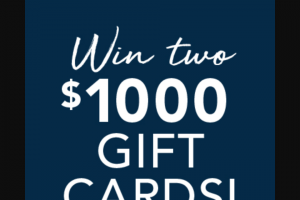 Sheridan – Win Two $1000 Gift Cards’ Competition (prize valued at $2,000)