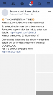 Suboo – Win a $2000 Suboo Summer Wardrobe (prize valued at $2,000)