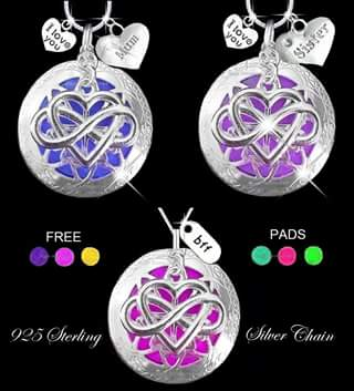 Sugar Accessories – Win an Infinity Heart Oil Diffuser Locket Necklace