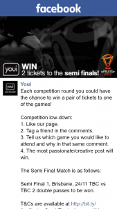 Youi – Win a Pair of Tickets to One of The Games