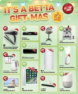 BSR – Betta Giftmas – 12 Days of Christmas Giveaways – Win 1 of 12 prizes