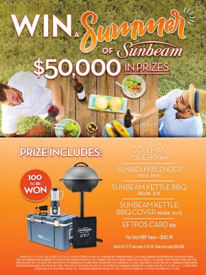 Sunbeam Australia – Win a summer of Sunbeam prize pack (100 prize packs to be won)