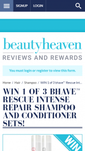 Beauty Heaven – Win 1 of 3 Bhave™ Rescue Intense Repair Shampoo and Conditioner Sets
