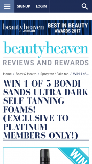 Beauty Heaven – Win 1 of 5 Bondi Sands Ultra Dark Self Tanning Foams