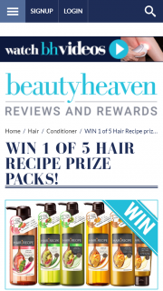 Beauty Heaven – Win 1 of 5 Hair Recipe Prize Packs