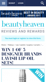 Beauty Heaven – Win One of Five Designer Brands Lavish Lip Oil Sets