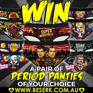 Beserk clothing – Win a Pair of Period Panties of Your Choice From Wwwbeserk
