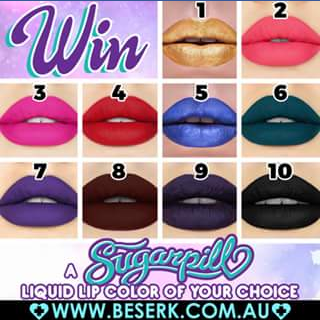Beserk clothing – Win a Sugarpill Liquid Lip Colour of Your Choice From Wwwbeserk