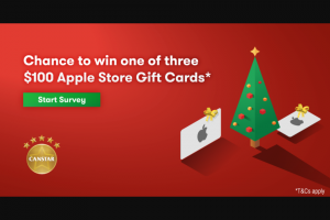 Canstar – Win One of Three $100 Apple Store Gift Cards (prize valued at $300)