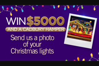 Channel 7 – Sunrise – Win $5000 and a Cadbury Hamper (prize valued at $25,500)