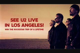 Channel 9 – Today Show See U2 Live in Los Angeles – Win a Trip for Two (2) Adults to Los Angeles Usa Valued at Up to Aud$7860 Depending on Date and Point of Departure (prize valued at $7,860)