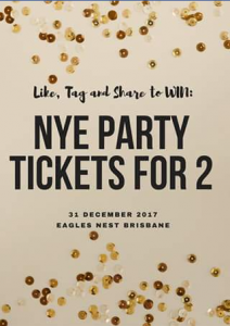 Eagles Nest Brisbane – Win 2 Tickets to Our Nye Eve Party (valued at $450) (prize valued at $450)
