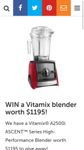 Healthy Food Guide – Win Your Very Own Vitamix® A2500i Ascent™ Series High-Performance Blender (prize valued at $1,195)