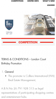 London Court – Win Vouchers (prize valued at $5,200)