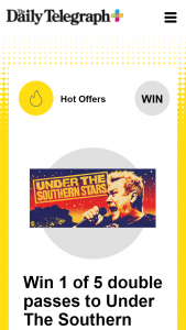 Plusrewards – Win 1 of 5 Double Passes to Under The Southern Stars (prize valued at $13,770)