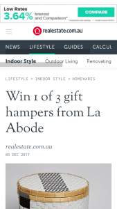 Realestate – Win a Gorgeous Gift Hamper In Time for Christmas (prize valued at $129)