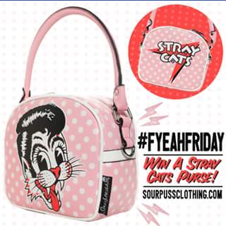Sourpuss clothing – Win this Stray Cats Purse In Adorable Pink Polka Dots