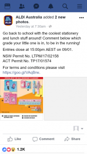 Aldi Australia – Win Cool Stationery and Lunch Stuff
