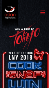 Asian Inspirations – Win 2018 – win a Tokyo Culinary Trip for 2” Promotion (prize valued at $200)