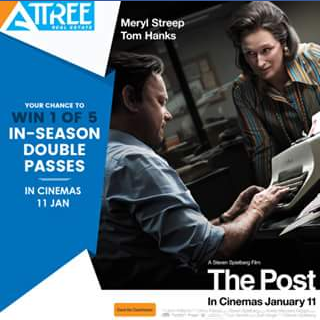 Attree real estate – Win 1 of 5 In-Season Double Passes to See The Post Movie