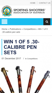 Australian Hunter – Win 1 of 5 .30-calibre Pen Sets (pen and Pen Case to Be Engraved With Winner’s Name) (prize valued at $185)