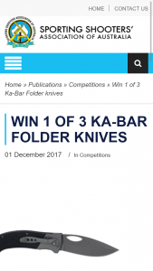 Australian Hunter – Win 1 of 3 Ka-Bar Folder Knives (prize valued at $49.95)