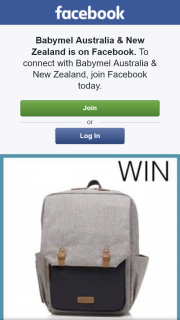 Babymel Aust & NZ – Win a Baby Changing Bag (prize valued at $150)