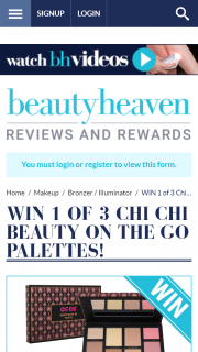 Beauty Heaven – Win 1 of 3 Chi Chi Beauty on The Go Palettes