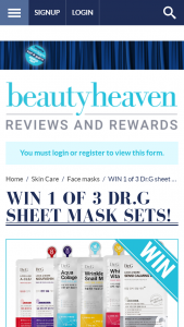 Beauty Heaven – Win 1 of 3 Drg Sheet Mask Sets Promotion (prize valued at $75)