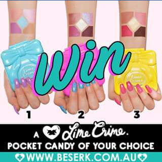 Beserk clothing – Win a Lime Crime Pocket Candy Eyeshadow Palette of Your Choice From Wwwbeserk