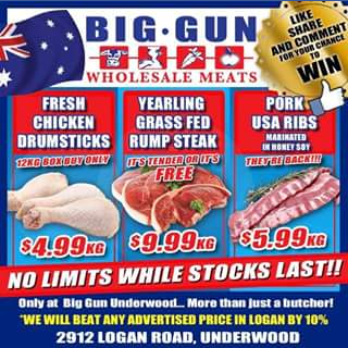Big Gun Wholesale Meats Underwood – Win $100 Voucher