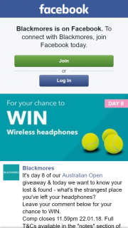 Blackmores – Win Wireless HeaDouble Passhones