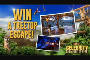 Channel Ten I’m a Celebrity..get me out of here  – Win a Treetop Escape (prize valued at $4,990)