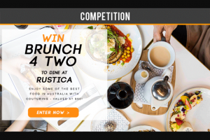 Couturing – Win a Brunch for Two at Rustica (valued at $80) (prize valued at $80)