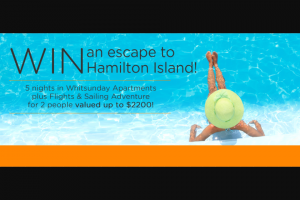Cruise megastore – Win a 5 Night Hamilton Island Escape (prize valued at $2,200)
