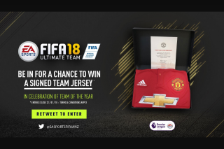 EA Sports – Win a Signed Manchester United Team Jersey
