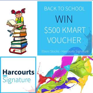 Eboni Stocks Harcourts Signature – Win a $500 Kmart Voucher (prize valued at $500)