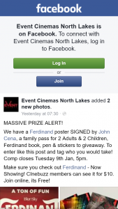 Event Cinemas North Lakes – Win a Signed Ferdinard Poster & Pack