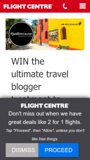 Flight Centre – Win The Ultimate Travel Blogger Treatment to Buenos Aires Argentina