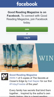 Good Reading magazine – Win 1 of 5 Copies of The Secrets at Ocean’s Edge By Kali Napier for Our First #fridayfreebie of The Year