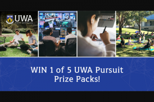 Hit 92.9 – Win 1 of 5 Uwa Pursuit Prize Packs (prize valued at $10,228)