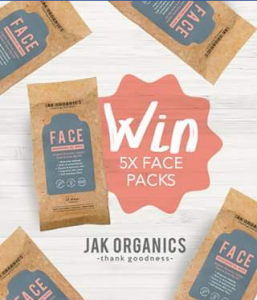 JAK Organics – Win 5x Natural Organic Face Wipe Packs Round 3