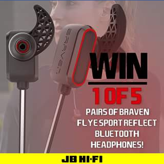 JB Hi-Fi – Win One of Five Pairs of Braven Flye Sport Wireless HeaDouble Passhones