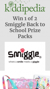 Kiddipedia – Win 1 of 2 Smiggle Back to School Prize Packs (prize valued at $106.65)