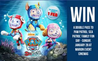 Kids In Adelaide – Win Double Passes to The Exclusive Screening of Paw Patrol Sea Patrol at The Event Cinemas Marion Family Fun Day on Sunday January 28.