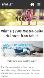 Lendlease -Visit a Display Village to – Win 1 of 3 $2500 Master Suite Makeover From Adairs (prize valued at $7,500)