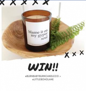 Little Boho Lane – Win a New Amber Jar Candle & Wood Bowl (prize valued at $36.95)