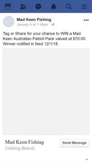 Mad Keen Fishing – Win a Mad Keen Australian Patriot Pack Valued at $70.00. (prize valued at $70)