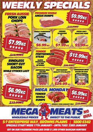 Mega Meats Browns Plains – Win a $50 Voucher (prize valued at $50)